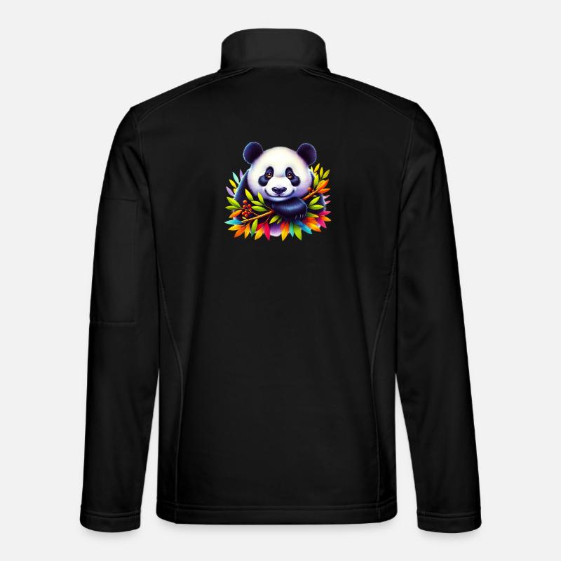 Panda - Unisex Softshelljacke - Schwarz
