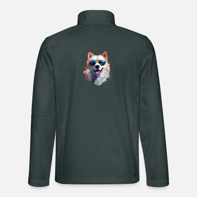 Samoyed with sunglasses Unisex Softshell Jacket