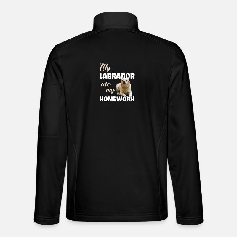 Labrador Homework - Unisex Softshell Jacket - black