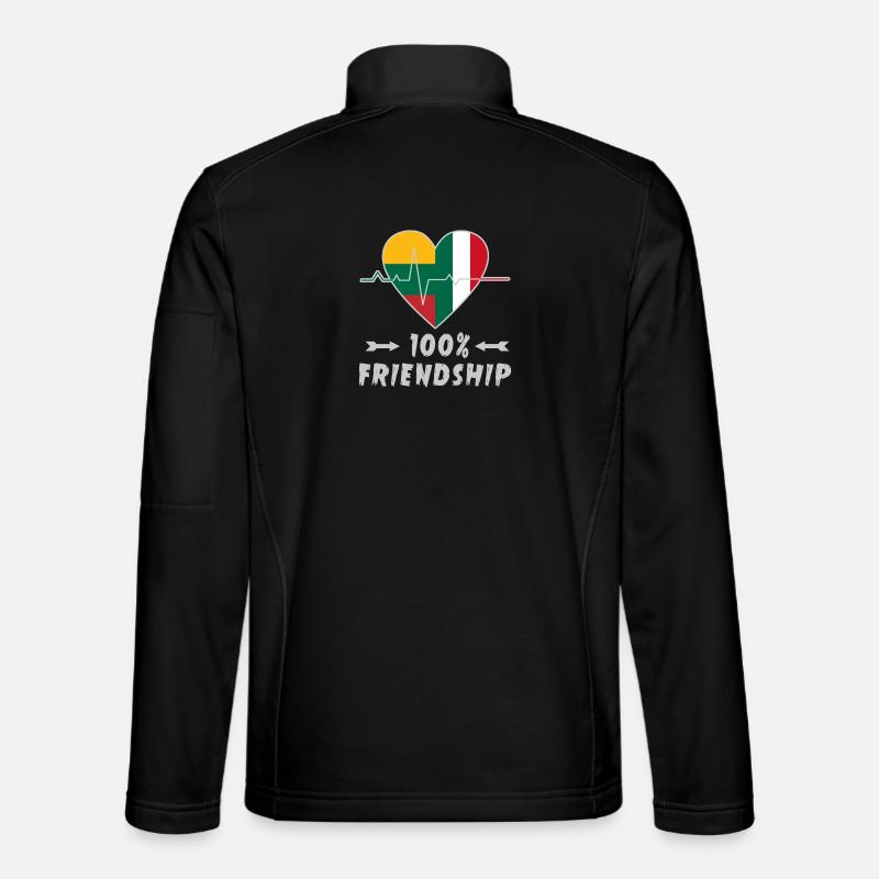 Lithuania and Italy 100% friendship - Unisex Softshell Jacket - black
