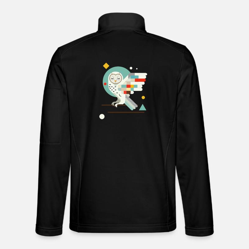 hibou géométrique - Illustration d’animal coloré moderne Veste en tissu softshell Unisexe