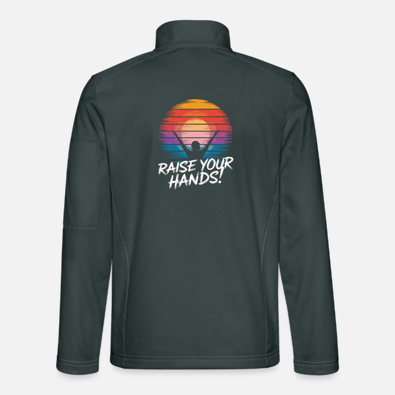 Sunset Silhouette with Inspirational Message Unisex Softshell Jacket