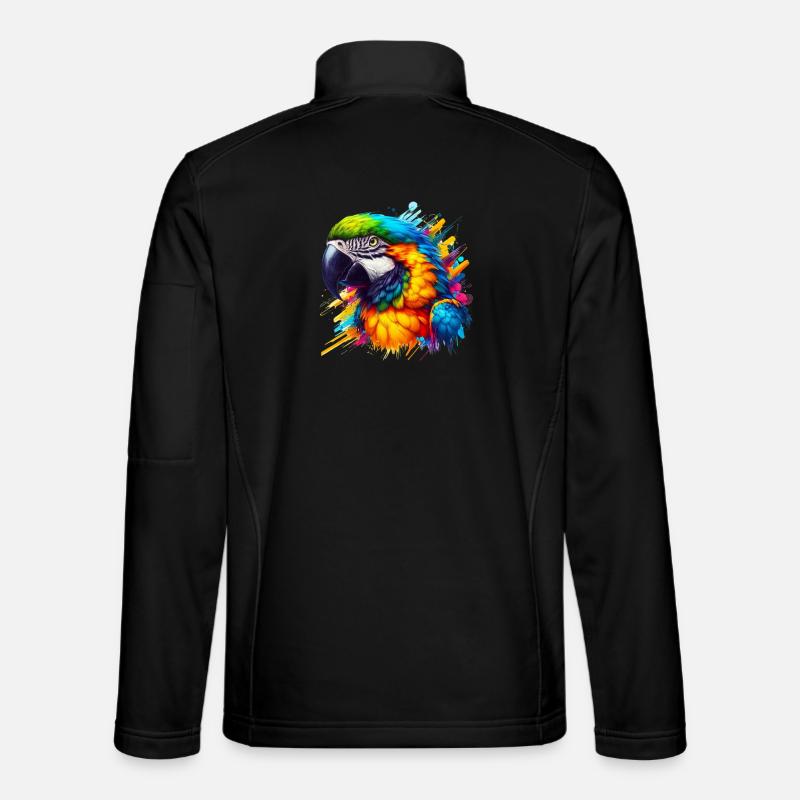 Papuga - Kurtka softshell typu unisex - czarny