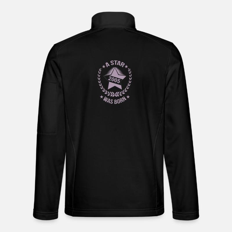 Étoile d’anniversaire née en 2005 - Veste en tissu softshell Unisexe - noir