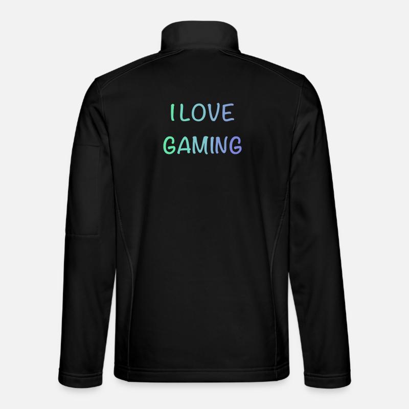 I Love Gaming - Unisex Softshell Jacket - black