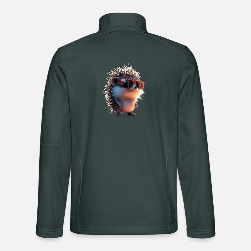 Hérisson Hérisson à ventre blanc Hérisson épineux Amour Hérisson mignon Veste en tissu softshell Unisexe