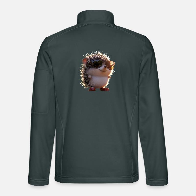 Hérisson Hérisson à ventre blanc Hérisson épineux Amour Hérisson mignon Veste en tissu softshell Unisexe