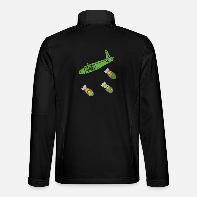Avion bombe ananas vert Veste en tissu softshell Unisexe