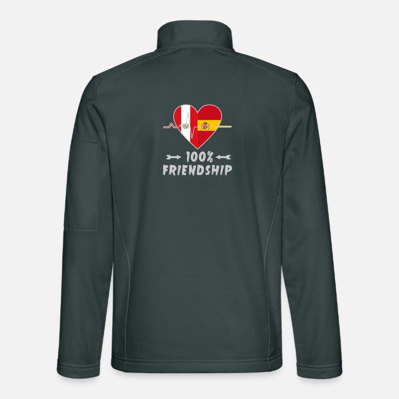 Peru und Spanien 100% Freundschaft Unisex Softshelljacke