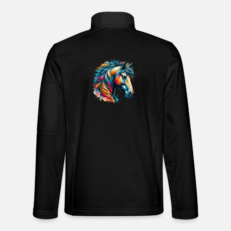 Horse - Unisex Softshell Jacket - black