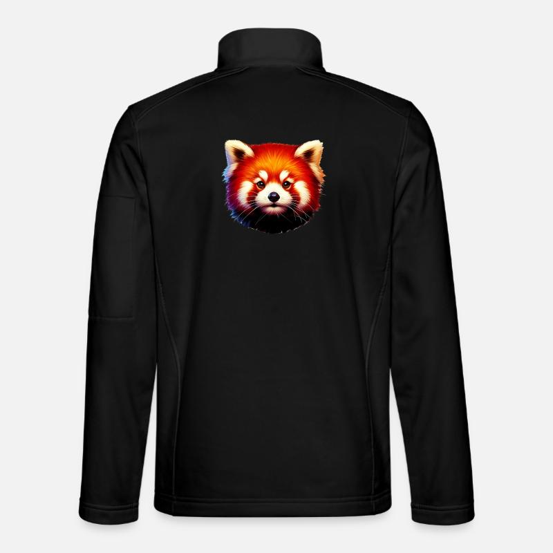 Red panda - Unisex Softshell Jacket - black