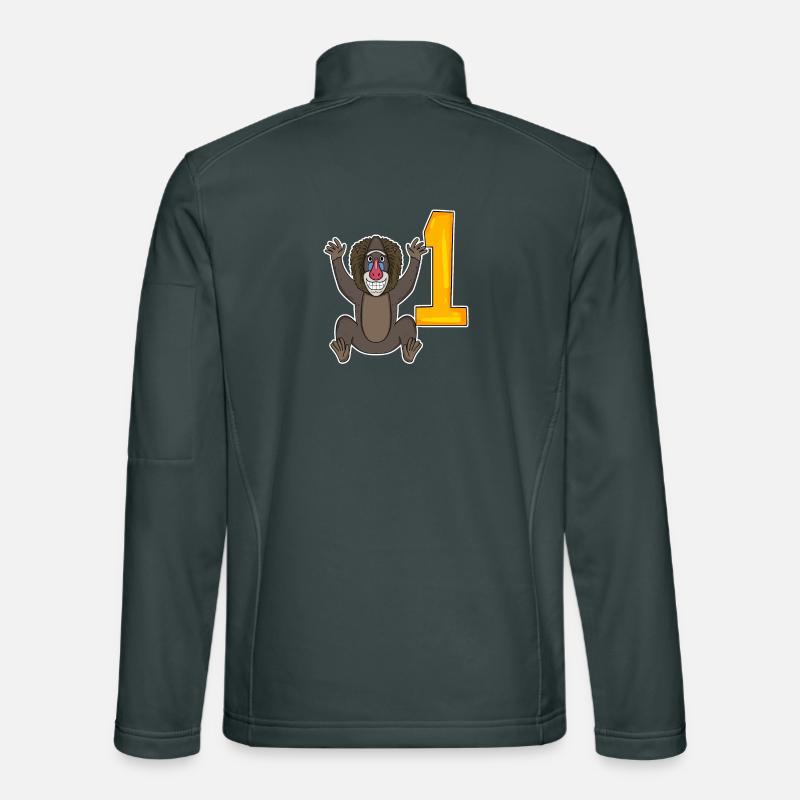 Number 1 Number One - Monkey Motif Unisex Softshell Jacket