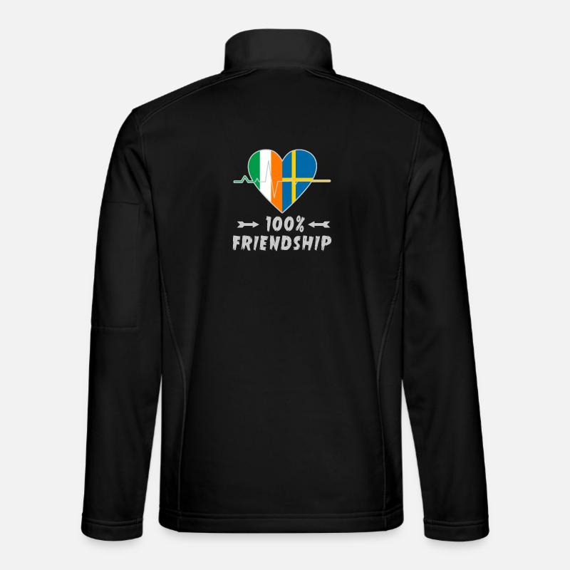 Irland und Schweden 100% Freundschaft - Unisex Softshelljacke - Schwarz