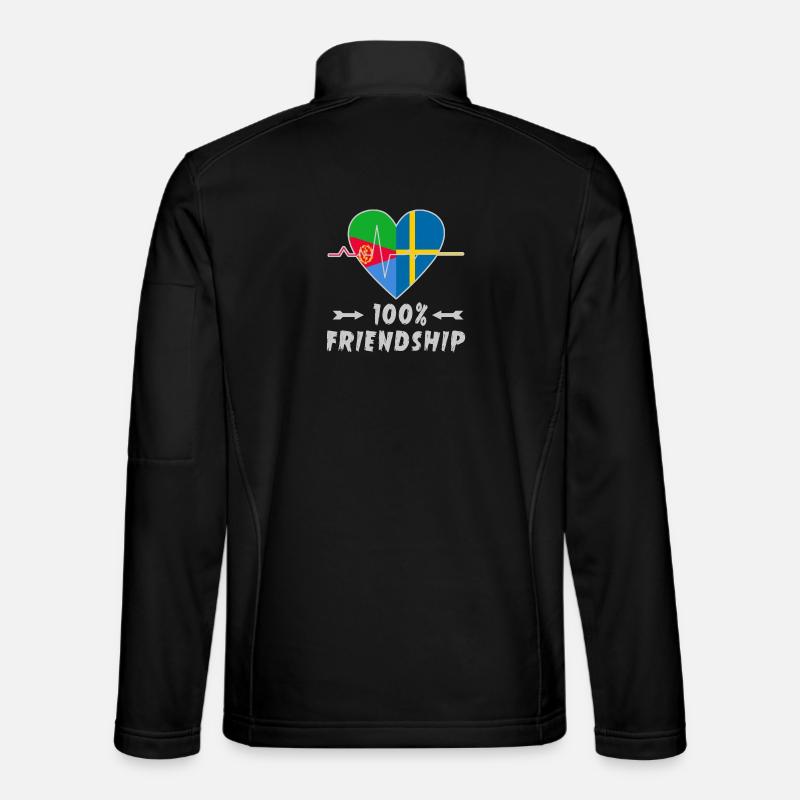 Eritrea and Sweden 100% friendship - Unisex Softshell Jacket - black