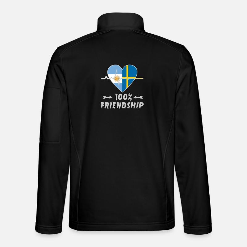 Argentina and Sweden 100% friendship - Unisex Softshell Jacket - black