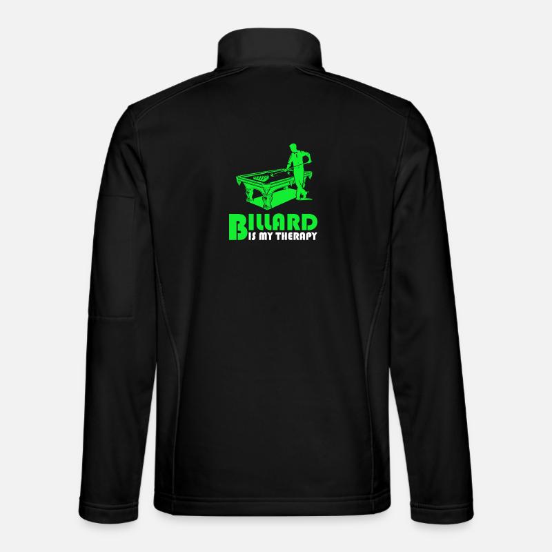 Billiards is my therapy - Unisex Softshell Jacket - black