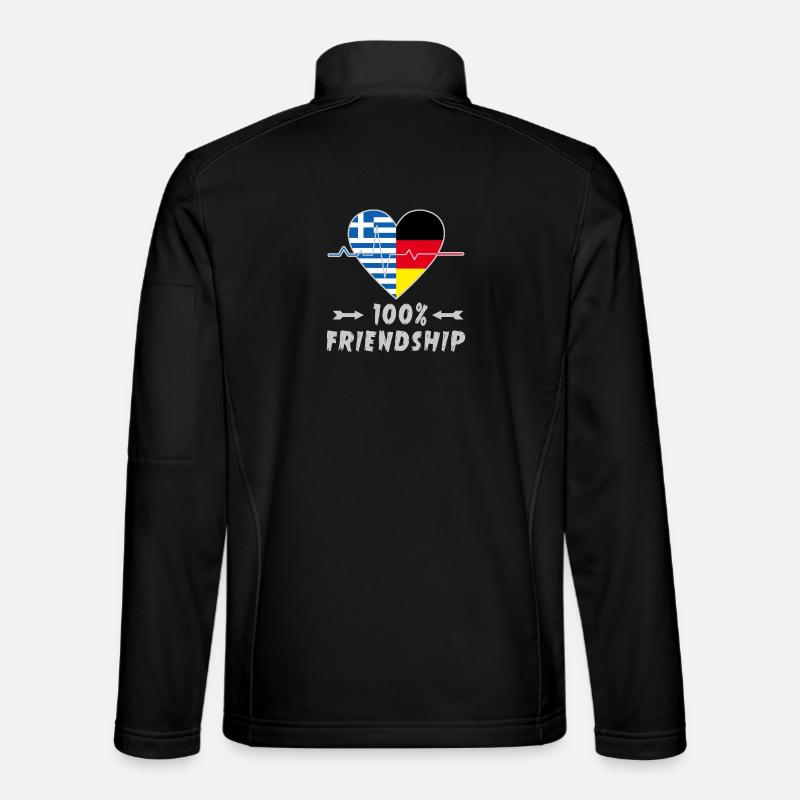 Greece and Germany 100% friendship - Unisex Softshell Jacket - black