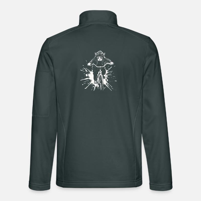 Radfahrende Katze Unisex Softshelljacke