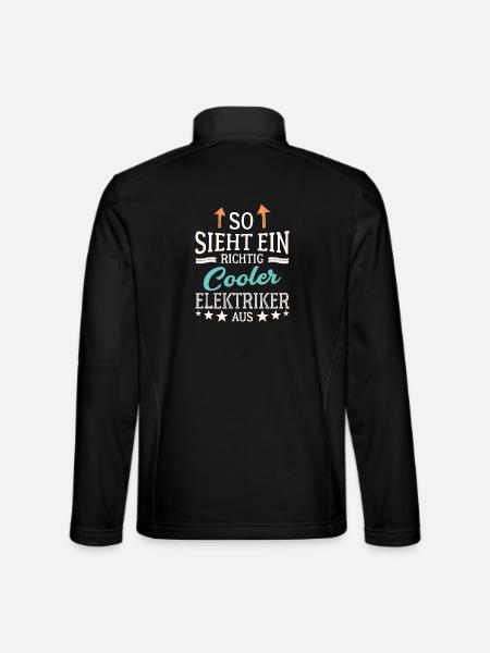 So sieht ein richtig cooler Elektriker aus - Unisex Softshelljacke - Schwarz