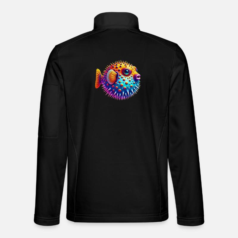 Kugelfisch - Unisex Softshelljacke - Schwarz