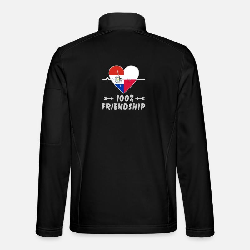 Paraguay and Poland 100% friendship - Unisex Softshell Jacket - black