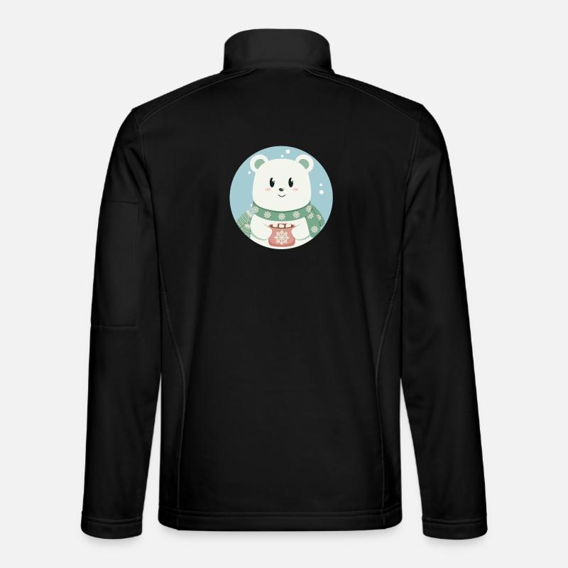 Süßer Eisbär in Weihnachtsstimmung Unisex Softshelljacke