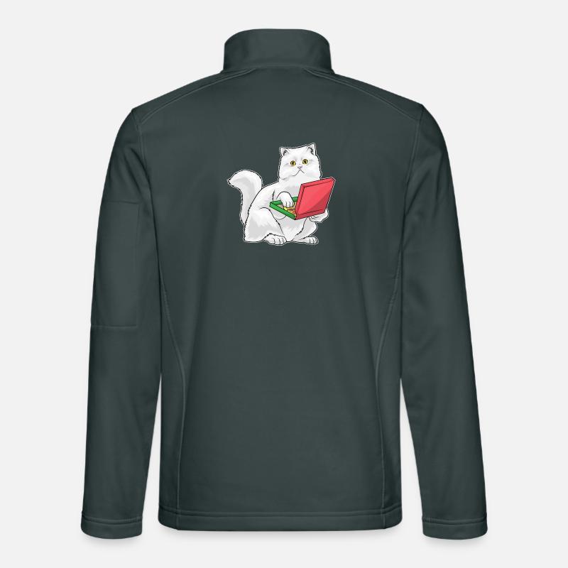 Persische Katze Pizza Unisex Softshelljacke