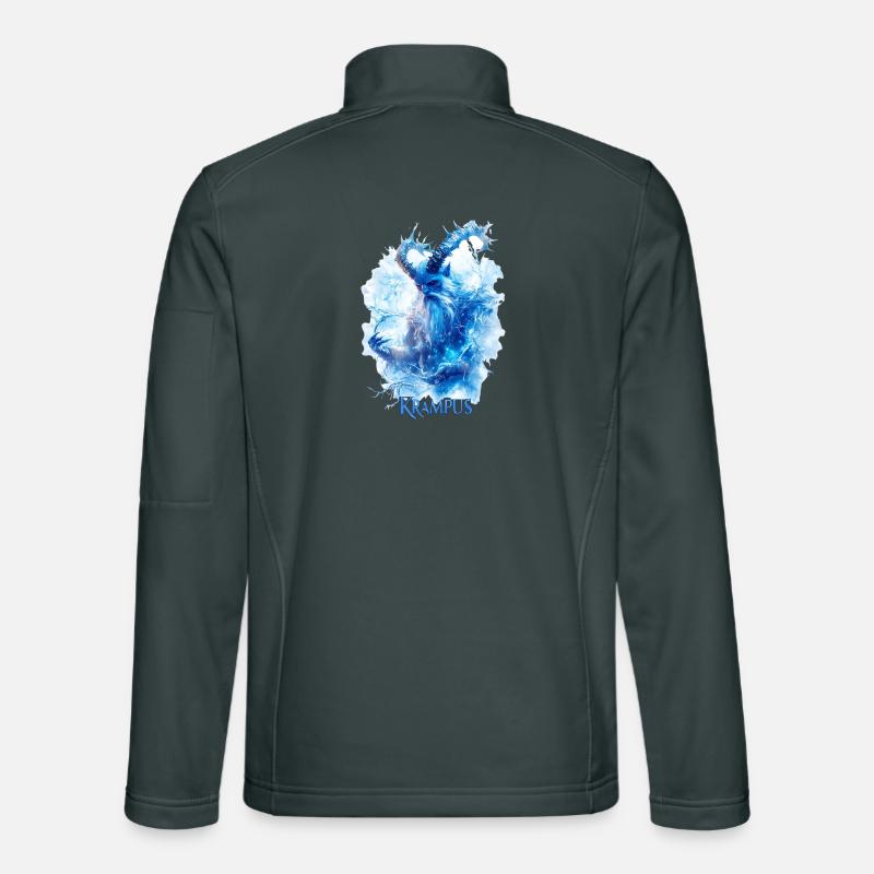 Krampus in einer Eislandschaft Unisex Softshelljacke