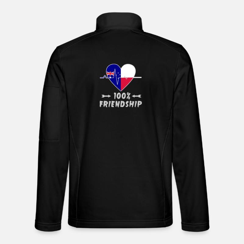 Australia and Poland 100% friendship - Unisex Softshell Jacket - black