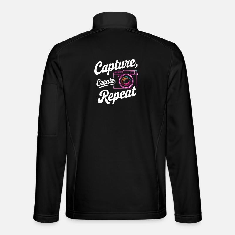 Capture Create Repeat - Unisex Softshell Jacket - black