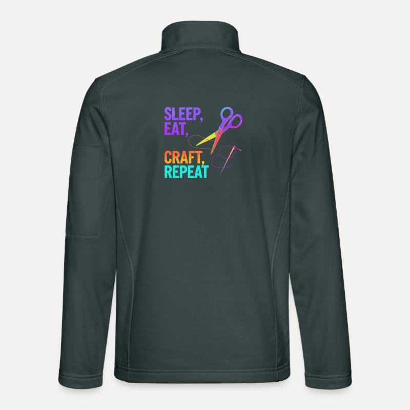 Dormir, manger, bricoler, répéter Veste en tissu softshell Unisexe