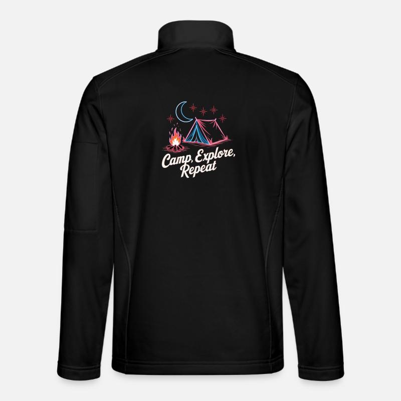 Camp Explore Repeat - Unisex Softshell Jacket - black
