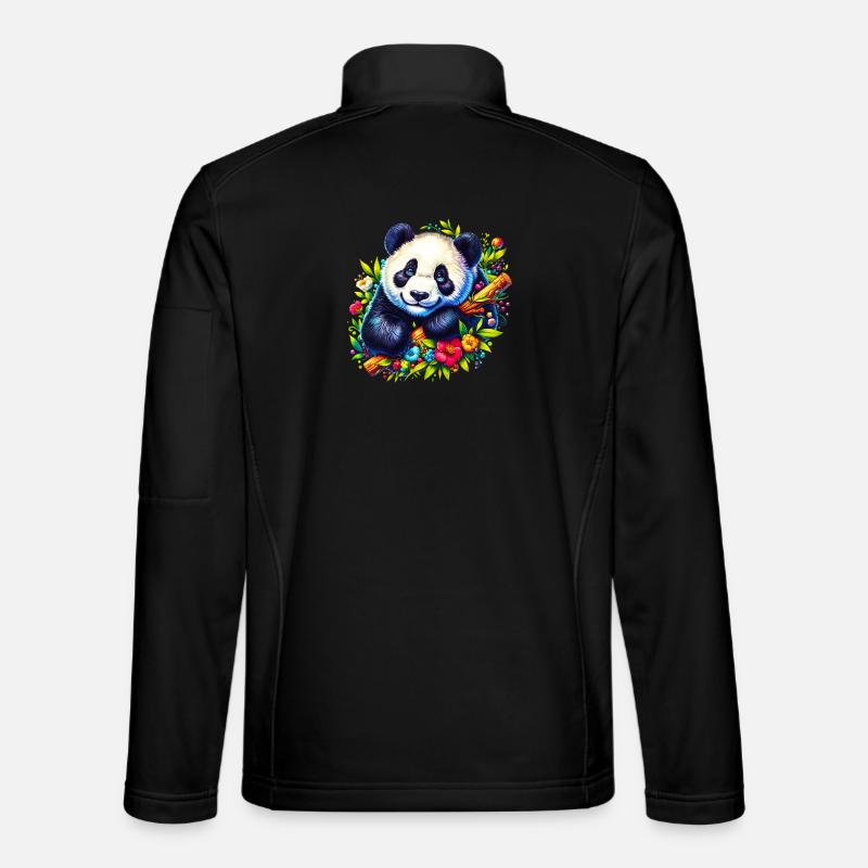 Panda - Unisex Softshell Jacket - black