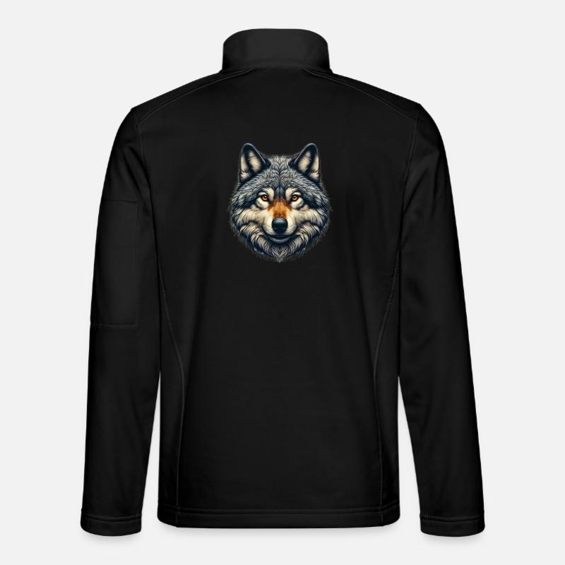 Wolf - Unisex Softshell Jacket - black