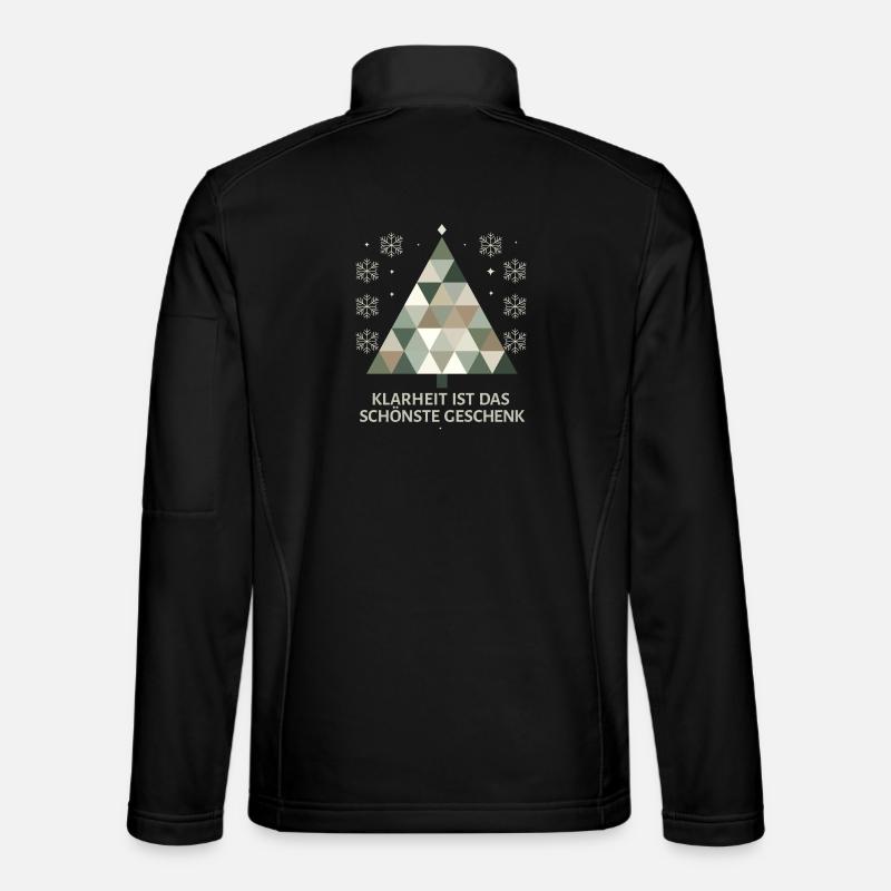 Minimalistischer Weihnachtsbaum: Schlichte Eleganz Unisex Softshelljacke
