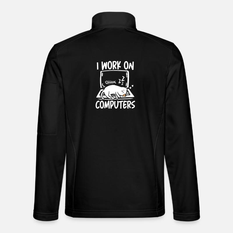 I work on computers Unisex Softshelljacke