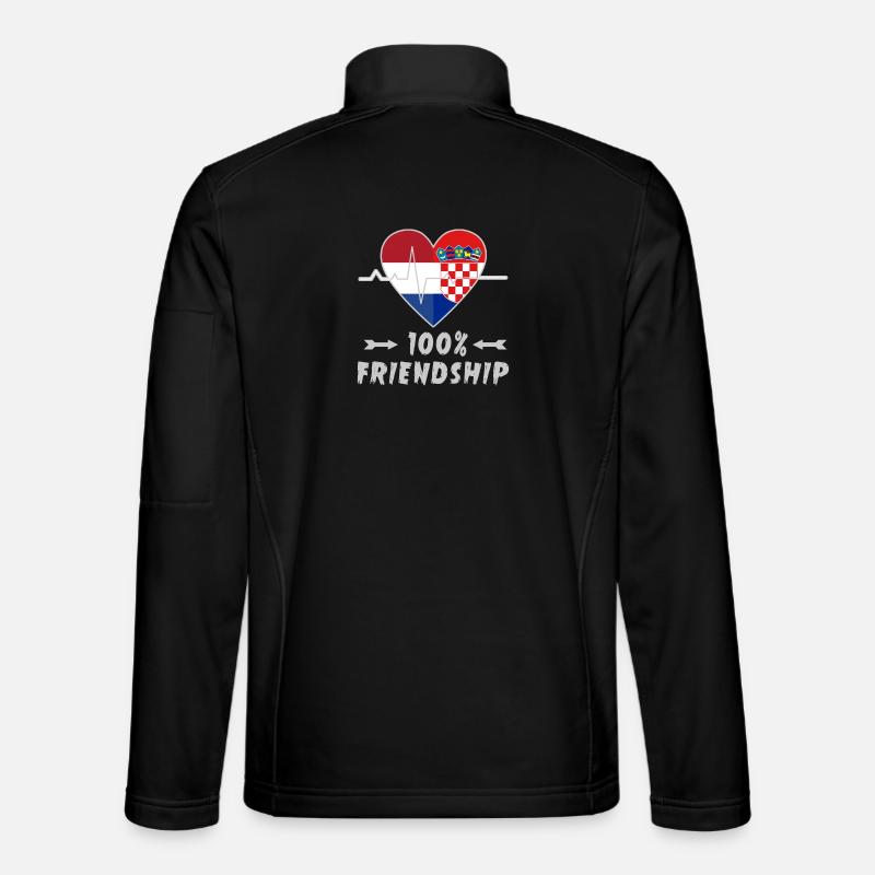 Netherlands and Croatia 100% friendship - Unisex Softshell Jacket - black
