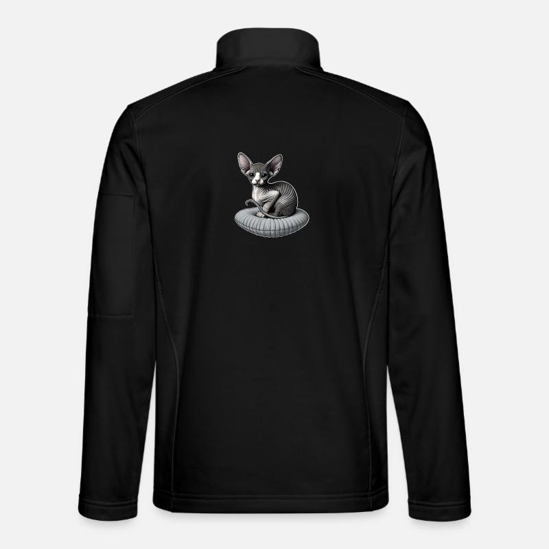Little Sphynx Cat - Unisex Softshell Jacket - black