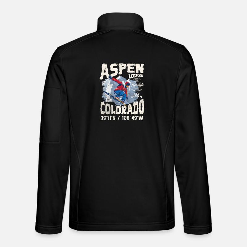 Verschneiter Bergläufer - Unisex Softshelljacke - Schwarz