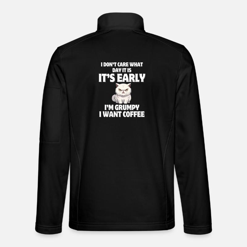 pas du matin, café, coffee - Veste en tissu softshell Unisexe - noir