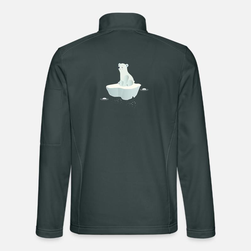 Träumender Eisbär auf einer Eisscholle Unisex Softshelljacke