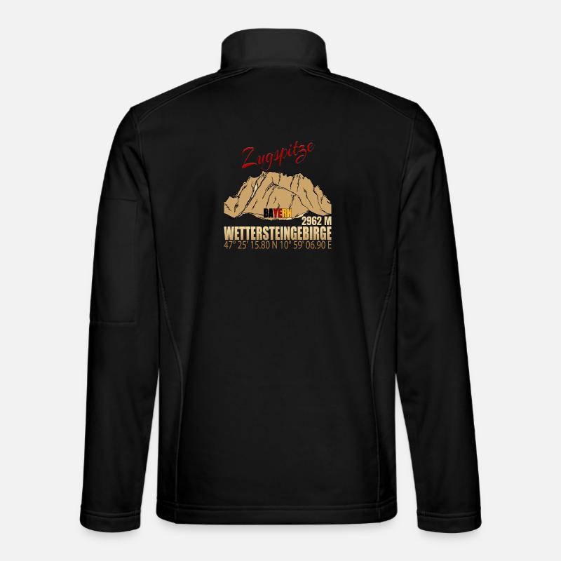 Zugspitze Koordinaten - Unisex Softshelljacke - Schwarz