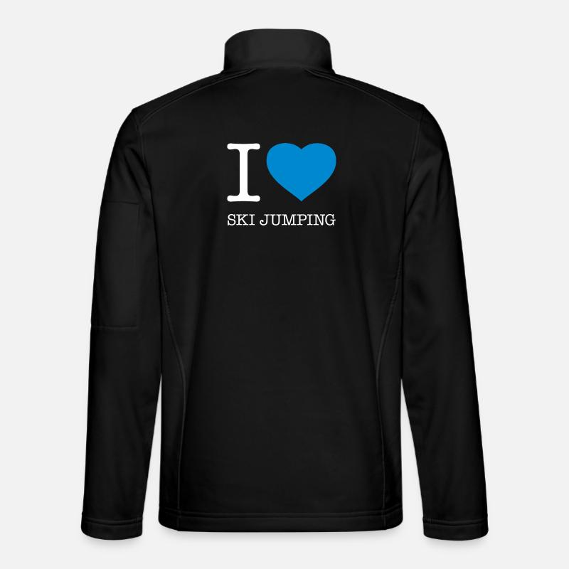I LOVE SKI JUMPING - Unisex Softshell Jacket - black