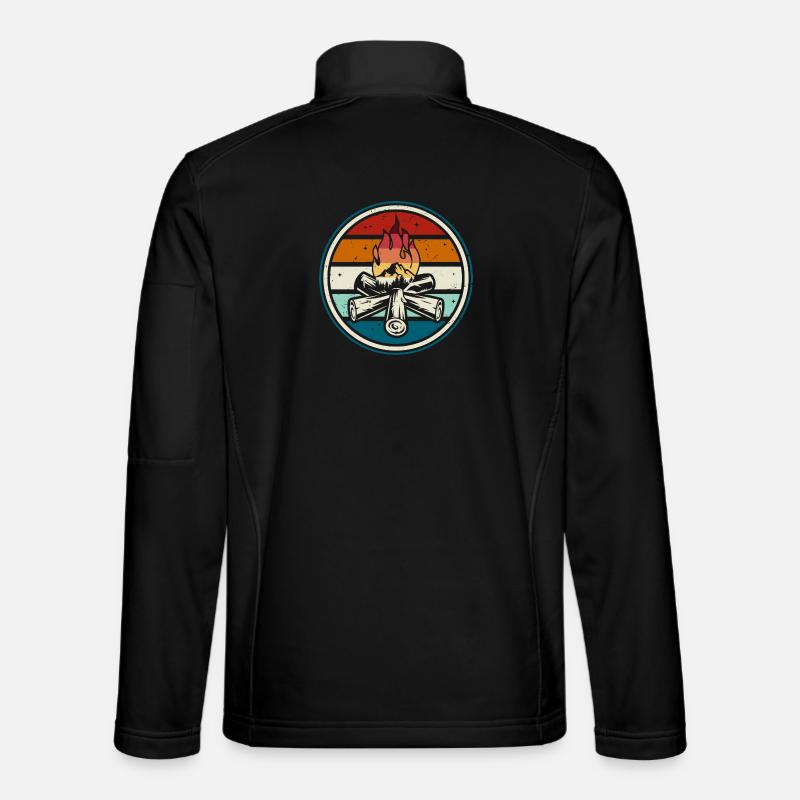 Campfire Crest Outdoors Badge - Unisex Softshell Jacket - black