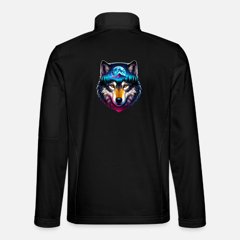 Wolf - Unisex Softshell Jacket - black