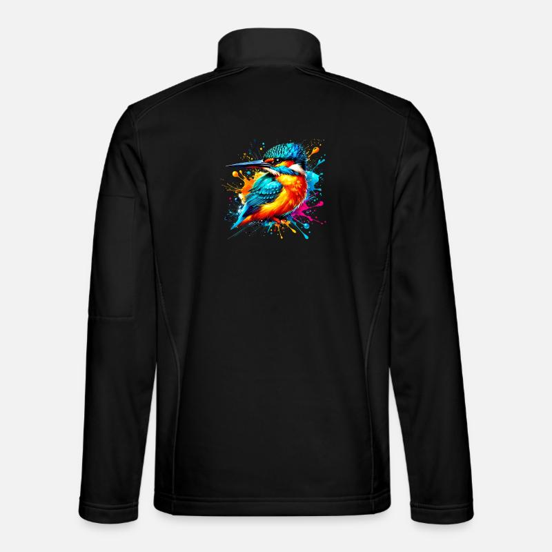 Eisvogel - Unisex Softshelljacke - Schwarz