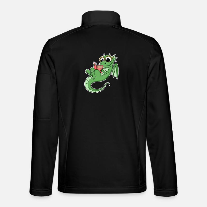 Dragon Books Book Reading - Unisex Softshell Jacket - black