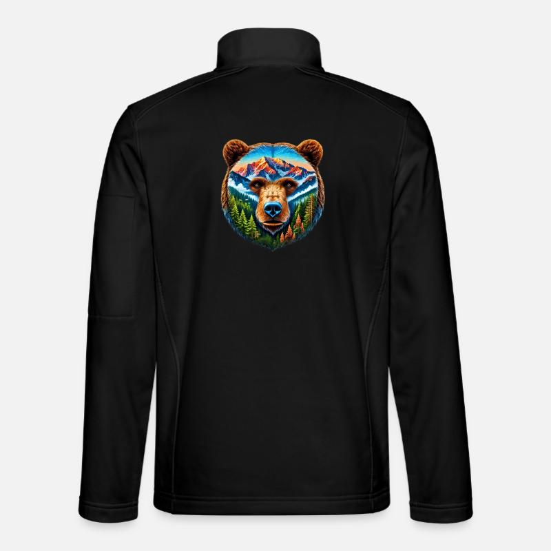 Bear - Unisex Softshell Jacket - black