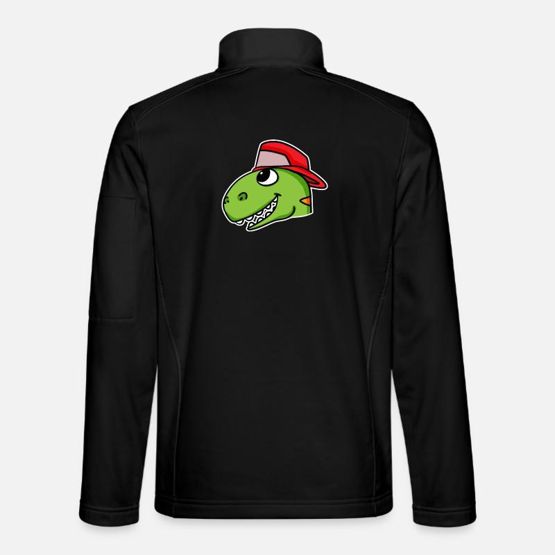 Dinosaur Head Dino - Unisex Softshell Jacket - black