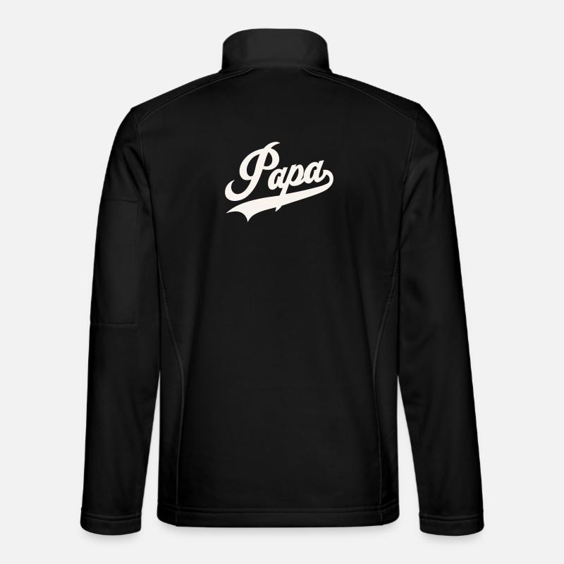 Classic Papa Script - Unisex Softshell Jacket - black